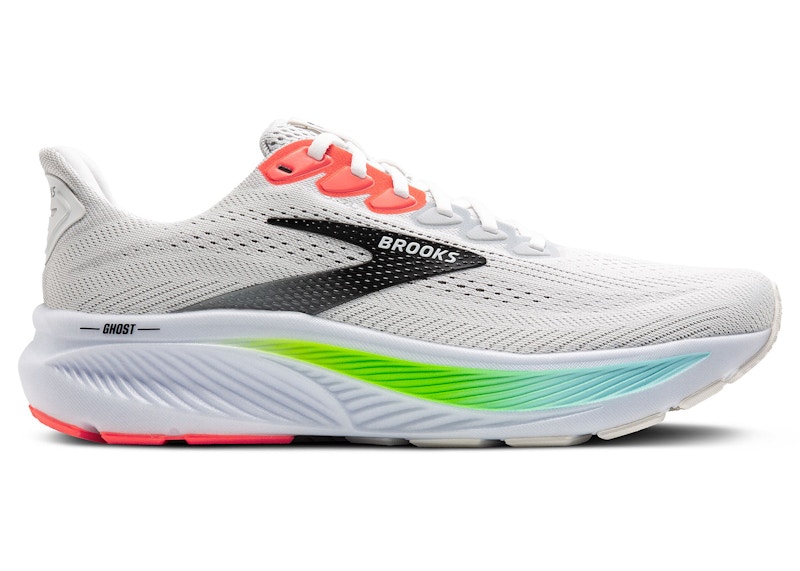 Buy ブルックス ゴースト 17 ホワイト ピンク クレイ ゲッコー 110442-1D-112