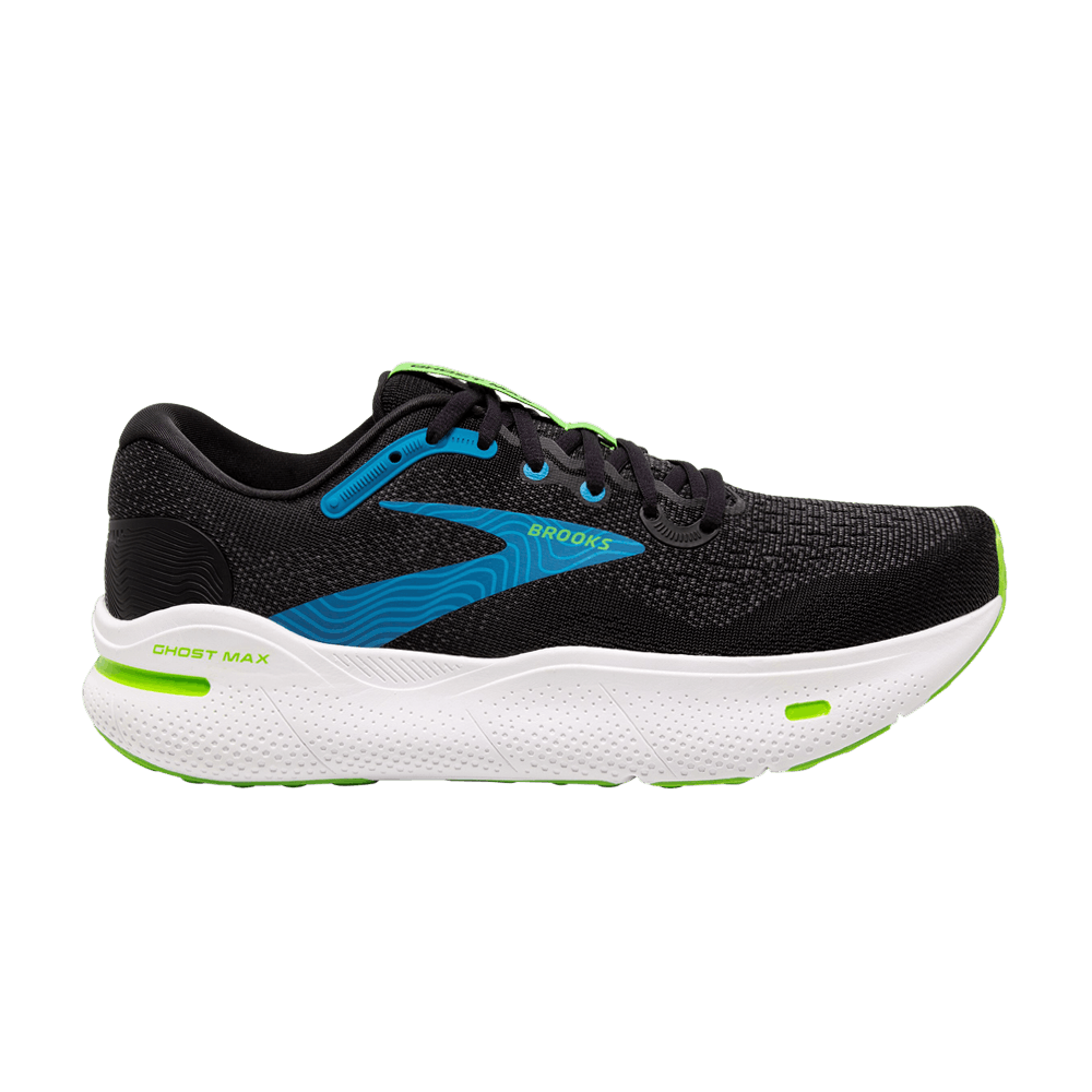 Brooks Ghost Max 2E Wide 'Black Atomic Blue Jasmine' 110406-2E-060