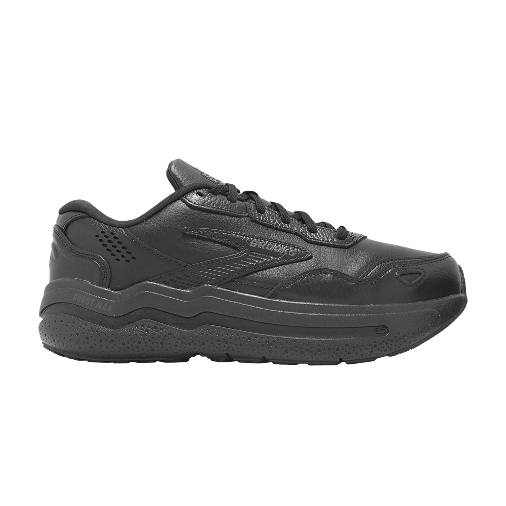 Brooks Ghost Max Leather 2E Wide 'Triple Black' 110443-2E-072