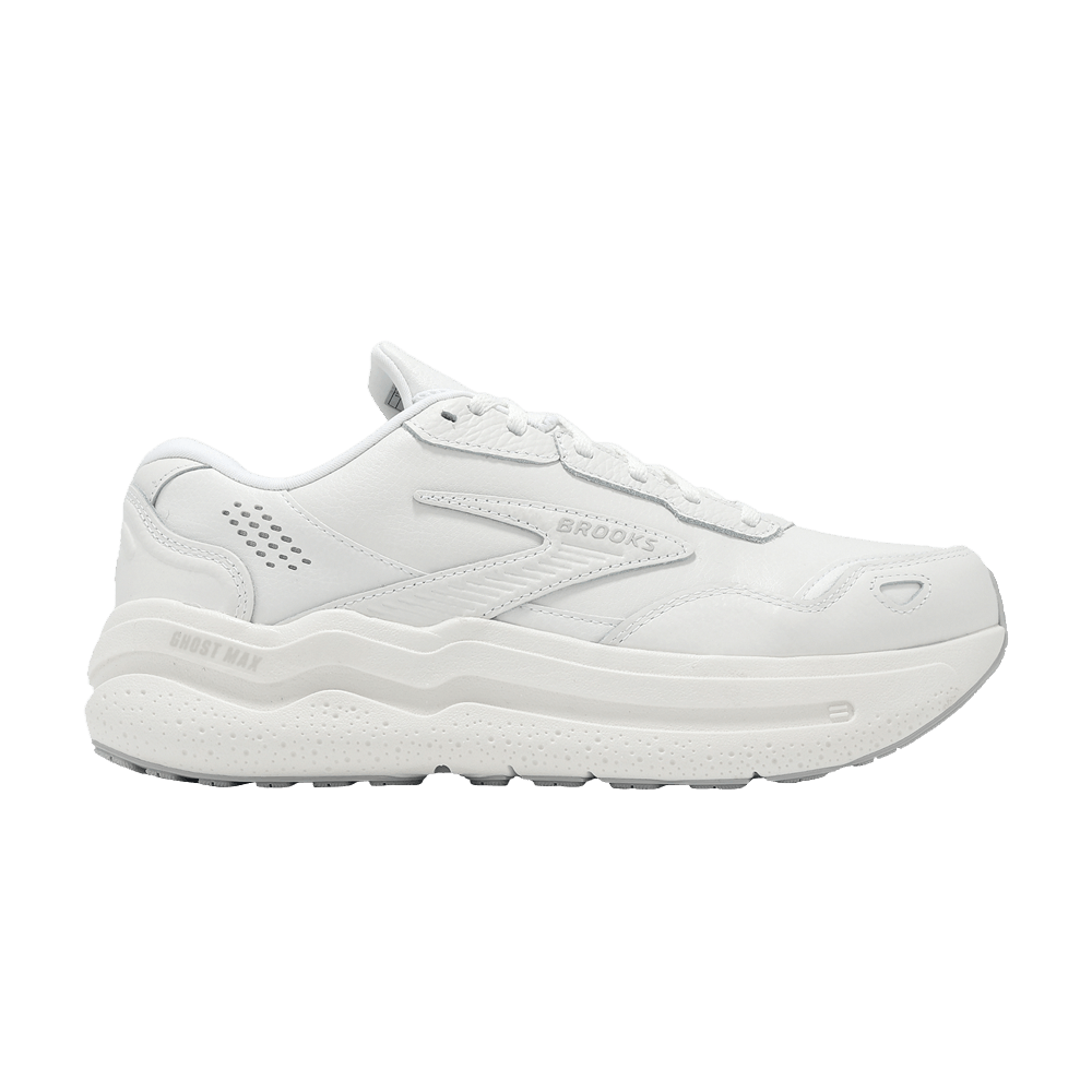 Brooks Ghost Max Leather 2E Wide 'Triple White' 110443-2E-142