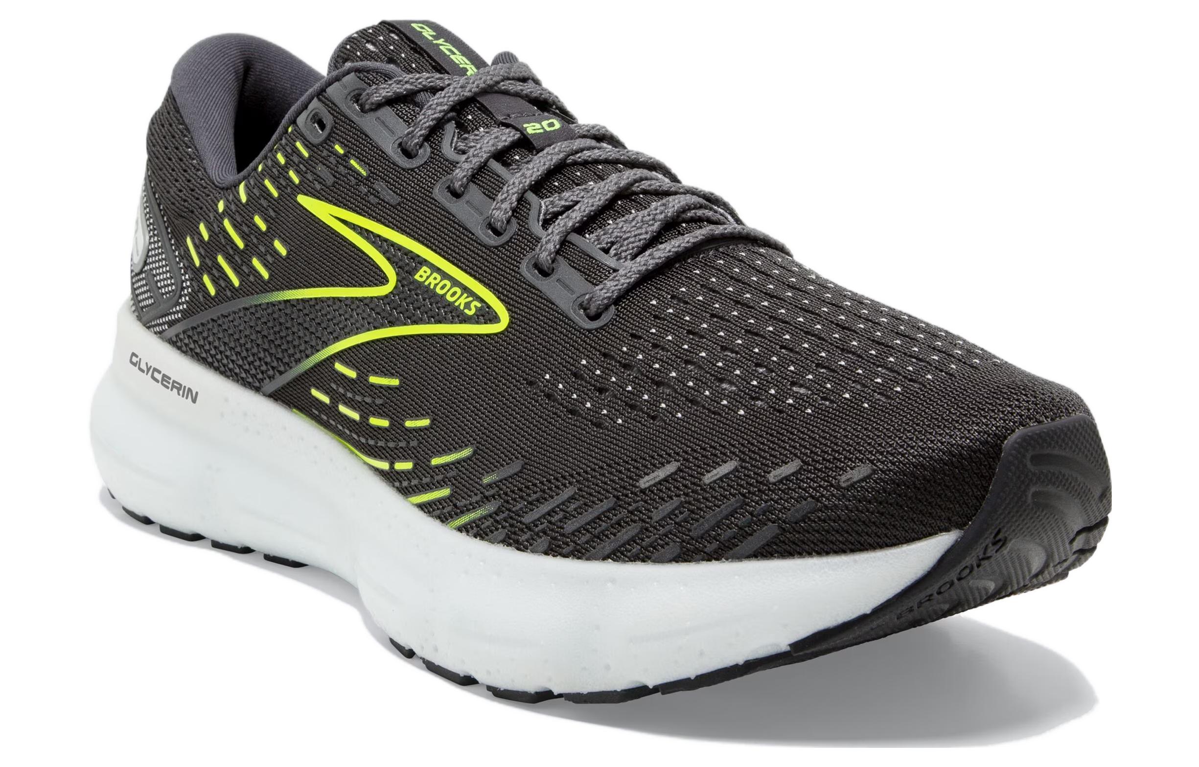 Lookbook Brooks Glycerin 20 'Ebony Nightlife' Lelaki Wanita Kasut Larian 110382-1D-047