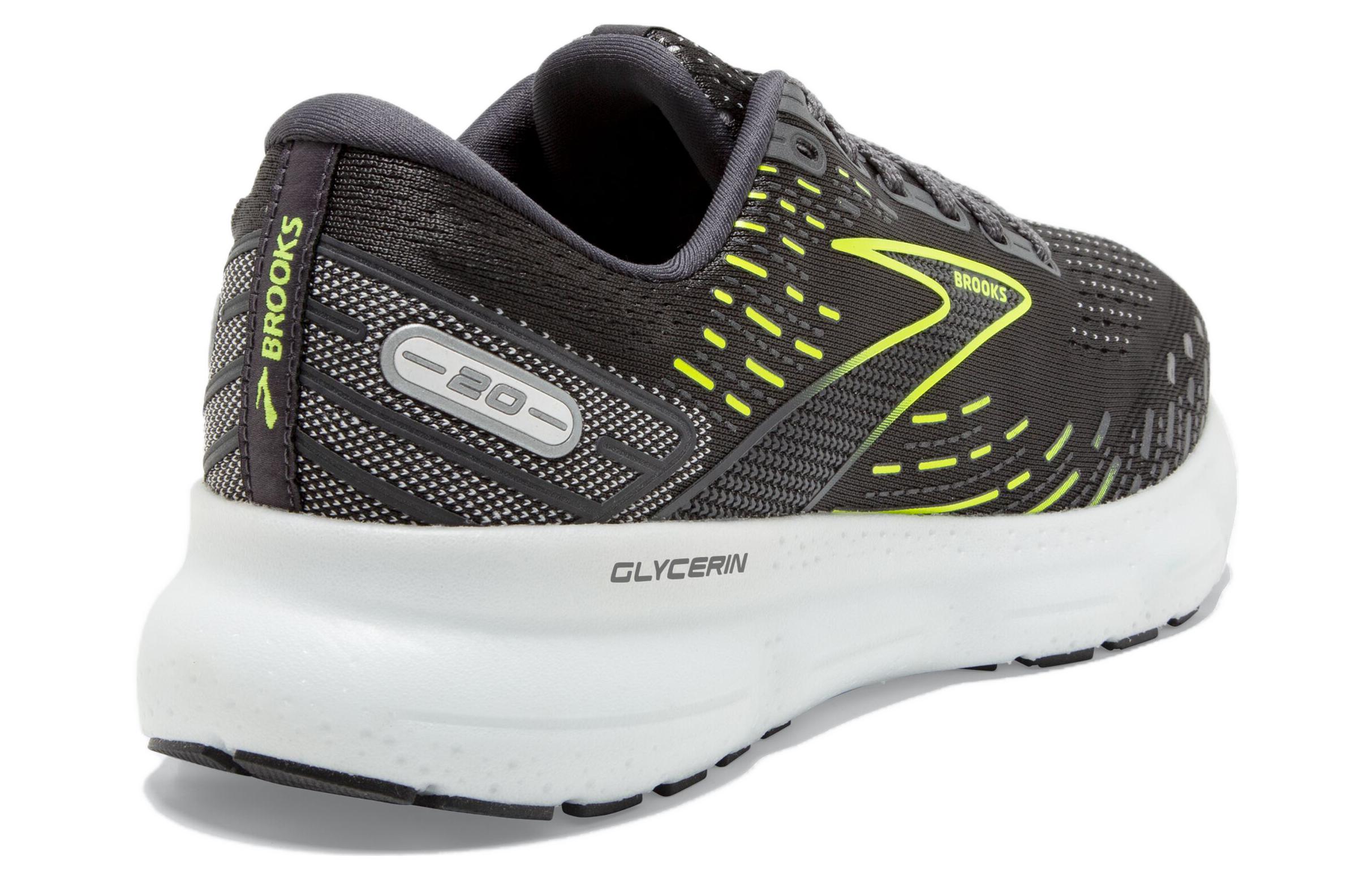 Shop Brooks Glycerin 20 'Ebony Nightlife' Lelaki Wanita Kasut Larian 110382-1D-047