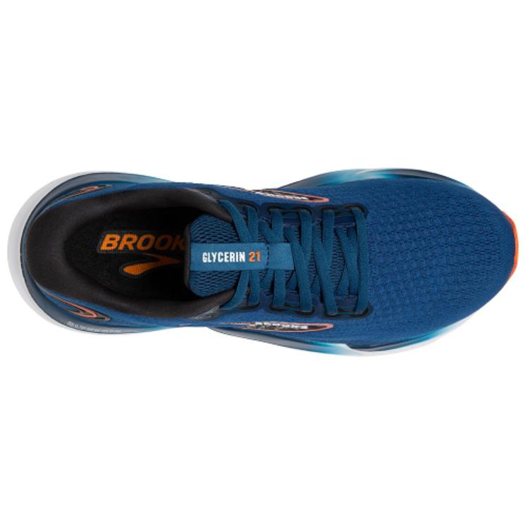 Lookbook Brooks Glycerin 21 2E Ancho 'Azul Ópalo Nasturtio' 110419-2E-474