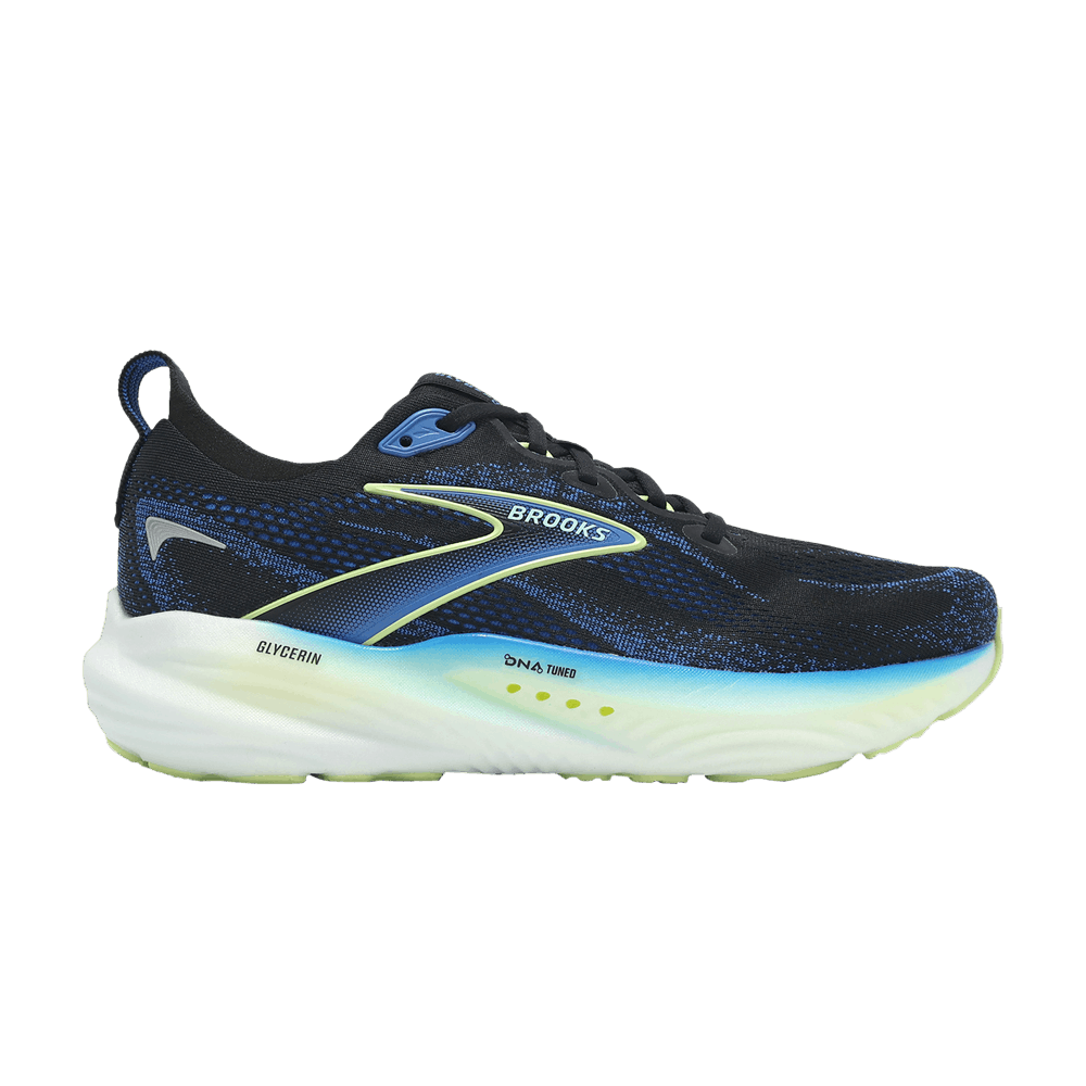 Buy ブルックス グリセリン 22 2E ワイド ''ブラック コバルト ネオイエロー'' 110445-2E-002