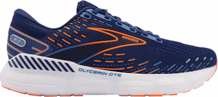 Brooks Glycerin GTS 20 2E Wide 'Blue Depths Orange' 110383-2E-444 Brooks Glycerin GTS 20 2E Wide 'Blue Depths Orange' 110383-2E-444