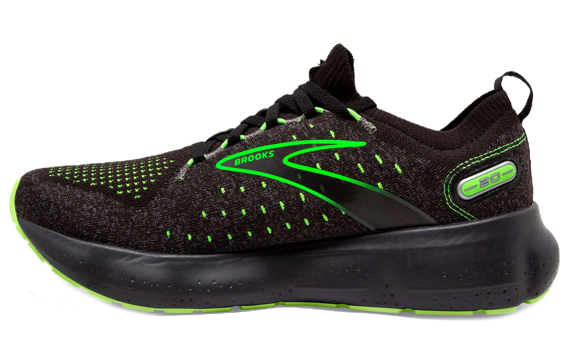 Brooks Glycerin StealthFit 20 'Black Green Gecko' 110384-1D-092