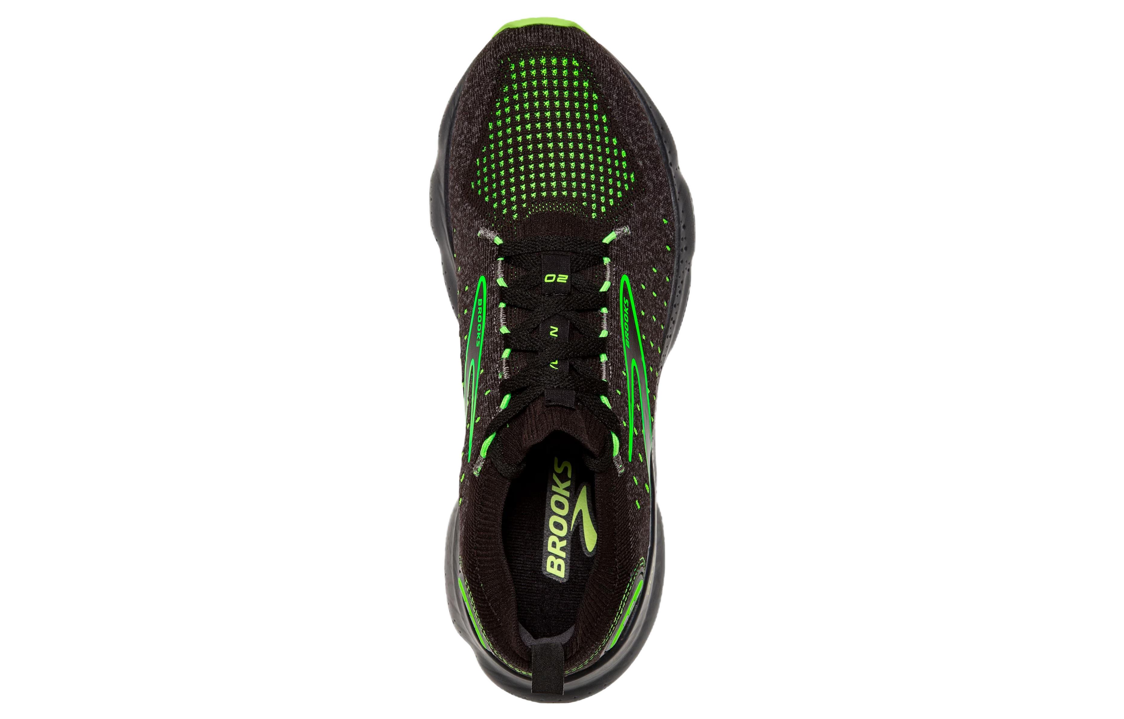 Shop Brooks Glycerin StealthFit 20 'Black Green Gecko' 110384-1D-092