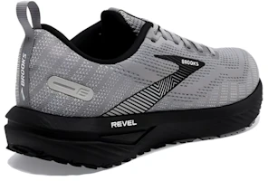 Shop Brooks布魯克斯 Revel 6 防滑耐磨 低幫 跑步鞋 男款 灰黑