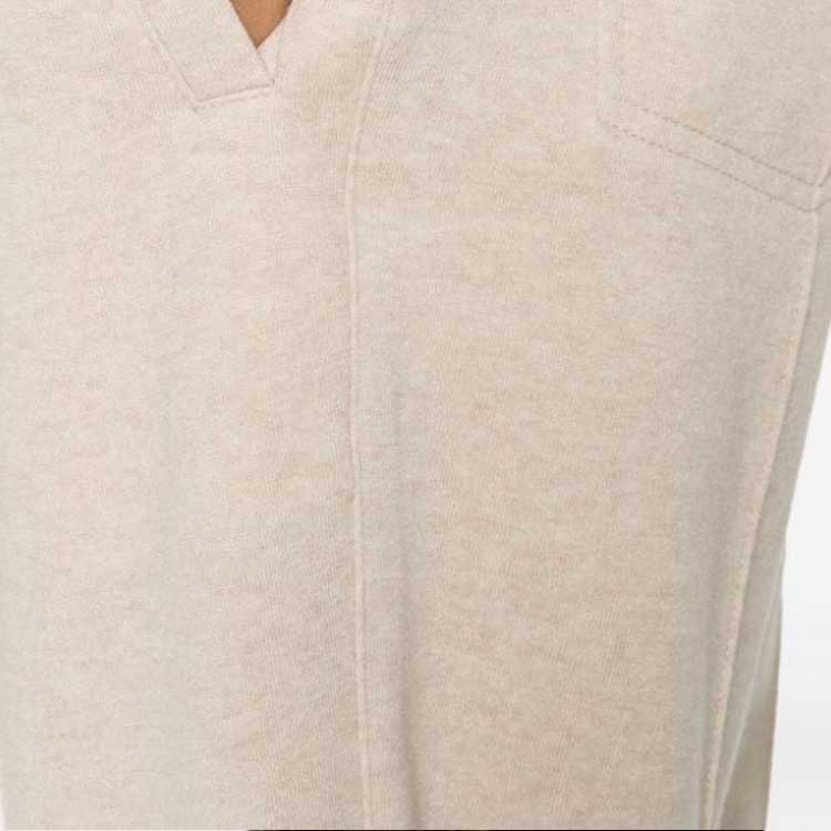 Brunello Cucinelli  Beige Solid Drawstring Mid-Waist Casual Pants. MTU193212G-C003 圖 6