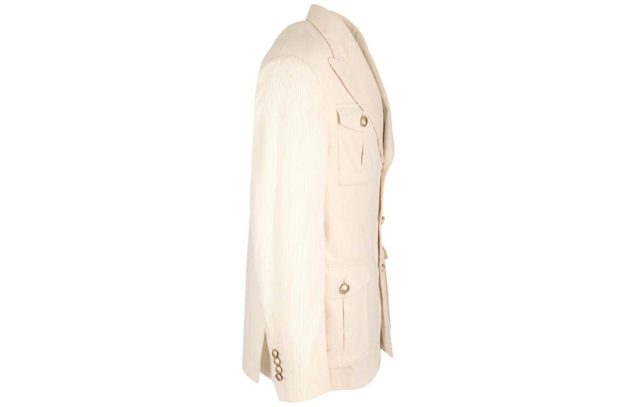 Shop Brunello Cucinelli 米色修身款長袖外套 ML4637BDD-C2976