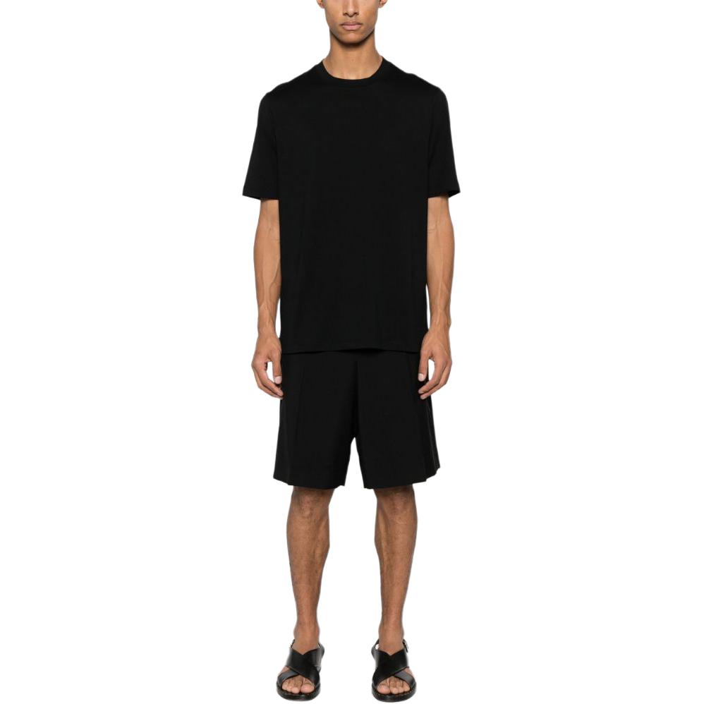 Lookbook Brunello Cucinelli Baju T-shirt Hitam Crewneck Lengan Pendek Lelaki. M0B131308-C101