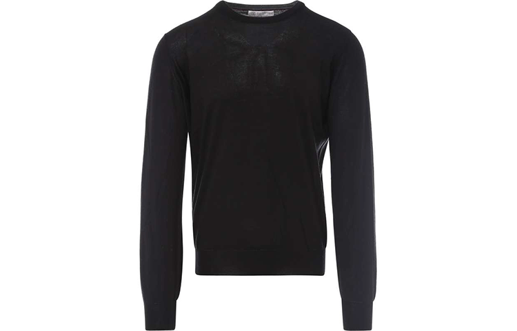 Order Brunello Cucinelli 黑色純羊絨長袖毛衣 M2300100-CH101
