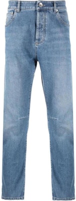 Brunello Cucinelli 藍色中腰修身錐形純色牛仔褲 M283PX1290-C1470 Buy Brunello Cucinelli 藍色中腰修身錐形純色牛仔褲 M283PX1290-C1470