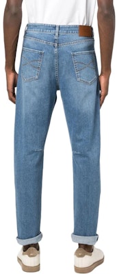 Brunello Cucinelli 藍色中腰修身錐形純色牛仔褲 M283PX1290-C1470 Shop Brunello Cucinelli 藍色中腰修身錐形純色牛仔褲 M283PX1290-C1470