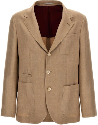 Brunello Cucinelli 棕色單排扣西裝外套附口袋 MW4827BND-C1027 Buy Brunello Cucinelli 棕色單排扣西裝外套附口袋 MW4827BND-C1027