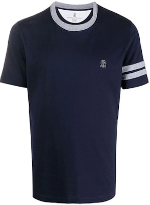 Brunello Cucinelli 刺繡標誌圓領T恤 M0T619640G-CD325 Order Brunello Cucinelli 刺繡標誌圓領T恤 M0T619640G-CD325