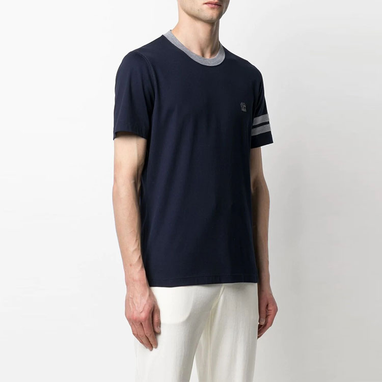 Lookbook Brunello Cucinelli 刺繡標誌圓領T恤 M0T619640G-CD325