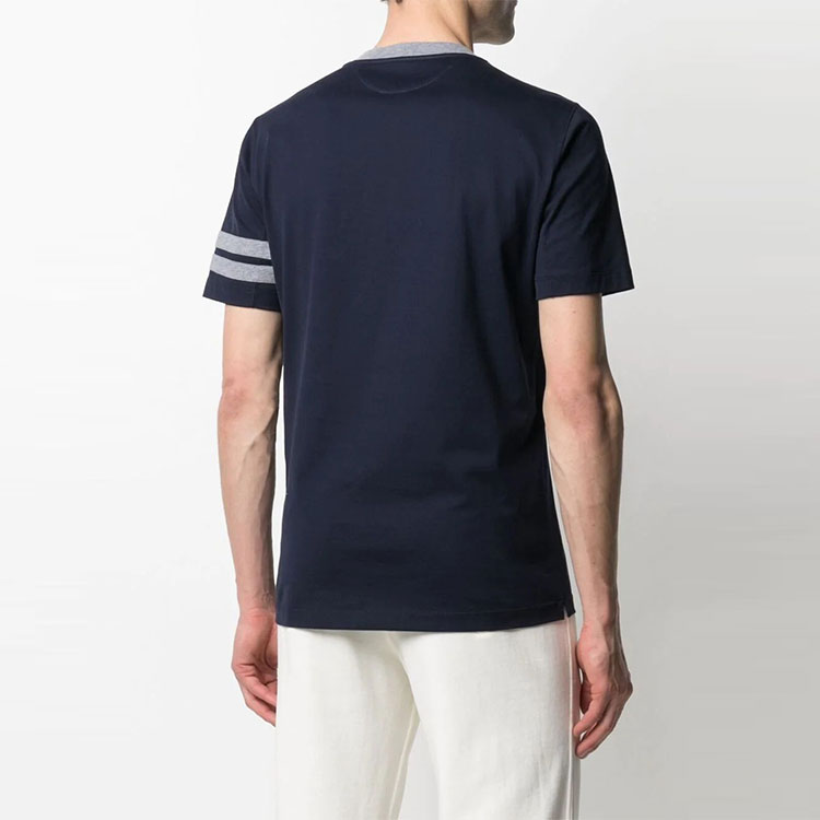 Shop Brunello Cucinelli 刺繡標誌圓領T恤 M0T619640G-CD325