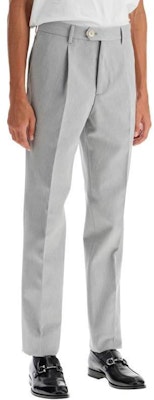 Brunello Cucinelli 灰色高腰直筒休闲裤 ME262E1450-7186G Lookbook Brunello Cucinelli 灰色高腰直筒休闲裤 ME262E1450-7186G