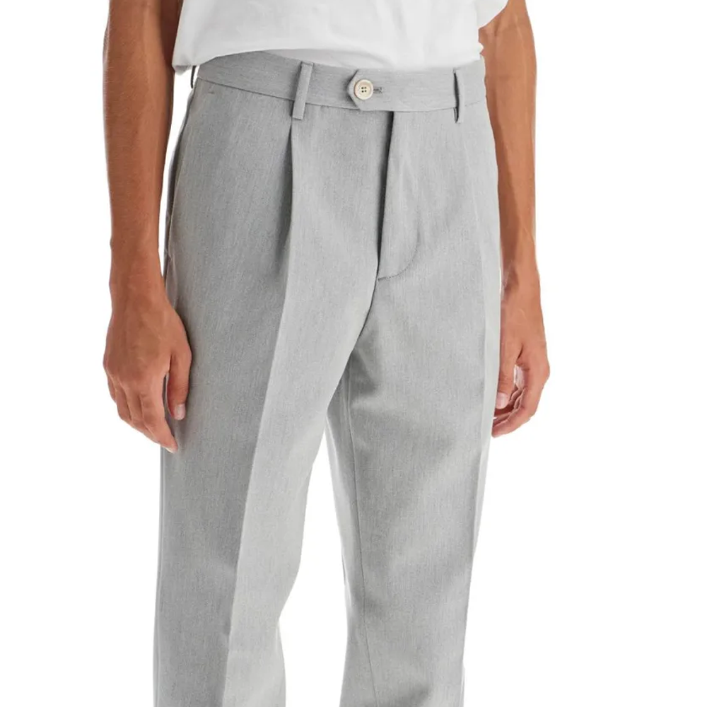 Details for Brunello Cucinelli 灰色高腰直筒休闲裤 ME262E1450-7186G