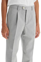 Details for Brunello Cucinelli 灰色高腰直筒休閒長褲 ME262E1450-7186G