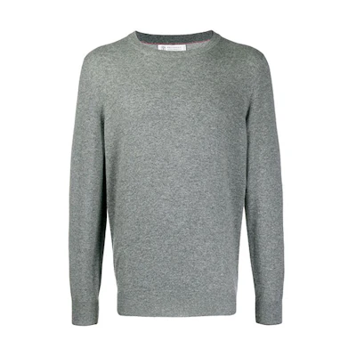 Brunello Cucinelli Grey Crewneck Pullover Sweater M2200100CG217