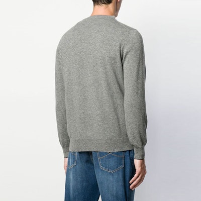 Brunello Cucinelli 灰色圓領針織毛衣 M2200100CG217 Shop Brunello Cucinelli 灰色圓領針織毛衣 M2200100CG217