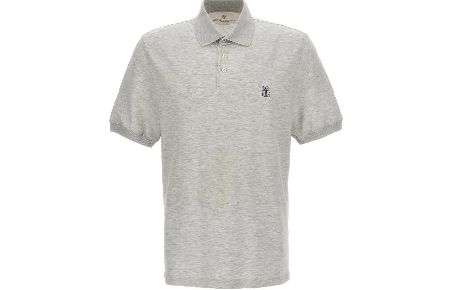 Order Brunello Cucinelli 灰色Logo印花短袖Polo衫 ME8548765-CTK81