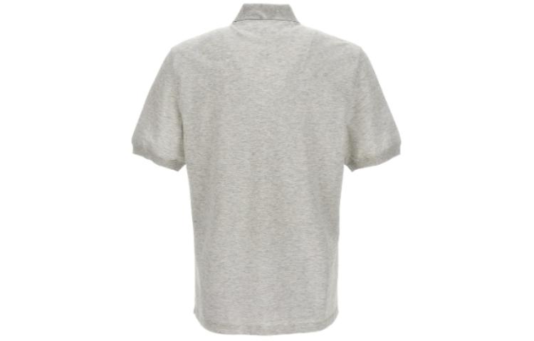 Lookbook Brunello Cucinelli 灰色Logo印花短袖Polo衫 ME8548765-CTK81