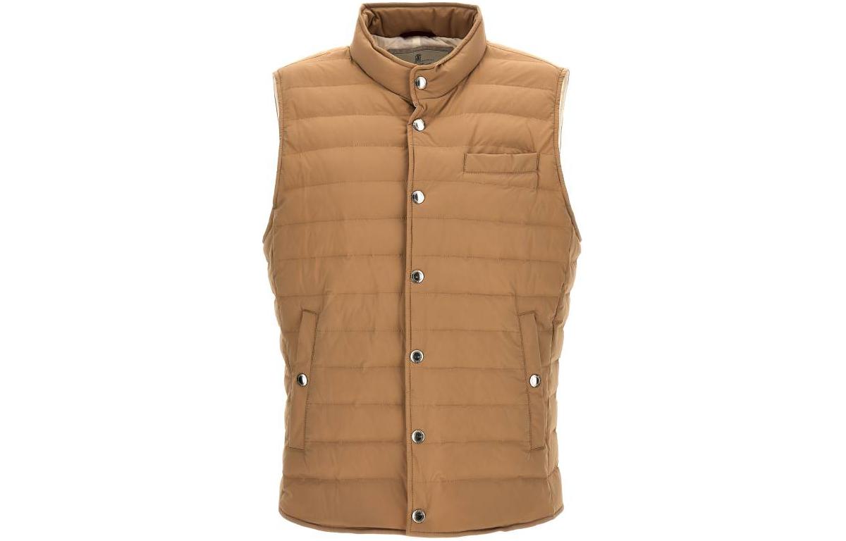 Order Brunello Cucinelli Chaleco Sin Mangas Caqui con Cuello Alto MM4031711-CPU51