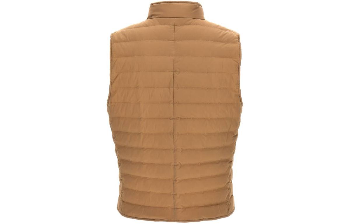 Lookbook Brunello Cucinelli Chaleco Sin Mangas Caqui con Cuello Alto MM4031711-CPU51