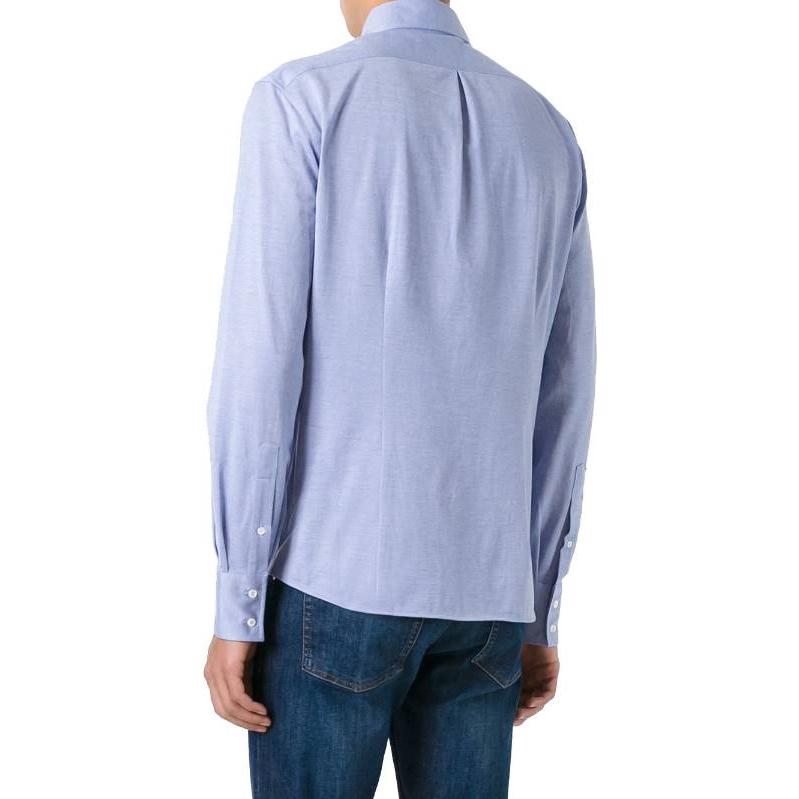 Purchase Camisa Brunello Cucinelli Azul Claro de Algodón con Botones y Mangas Largas MTS406686-C9665