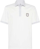Brunello Cucinelli Logo Short Sleeve Polo Shirt Grey White. M0B133939T-CVL41 Brunello Cucinelli Logo Short Sleeve Polo Shirt Grey White. M0B133939T-CVL41