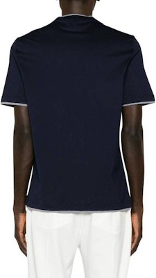 Brunello Cucinelli 海軍藍標誌印花圓領T恤 M0B137427GCB422 Lookbook Brunello Cucinelli 海軍藍標誌印花圓領T恤 M0B137427GCB422