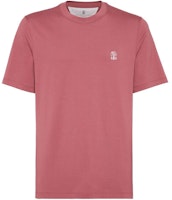 Brunello Cucinelli Pink Solid Crew Neck Short Sleeve T-Shirt. M0B138440-COZ32 Brunello Cucinelli Pink Solid Crew Neck Short Sleeve T-Shirt. M0B138440-COZ32
