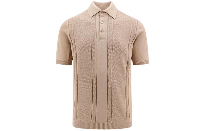 Order Brunello Cucinelli 純棉針織短袖Polo衫 卡其色 M29202405C9709