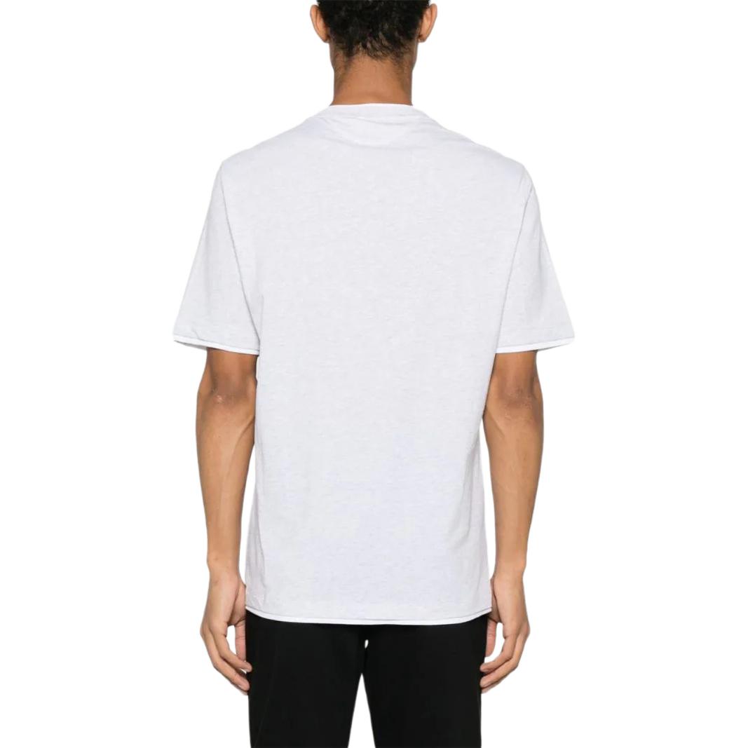 Shop Brunello Cucinelli 純色圓領修身短袖T恤 珍珠灰 M0B137427G-CFP70