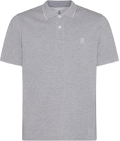 Brunello Cucinelli Plain Grey Slim Fit Short Sleeve Polo Shirt. ME8549779G-CQ087 Brunello Cucinelli Plain Grey Slim Fit Short Sleeve Polo Shirt. ME8549779G-CQ087