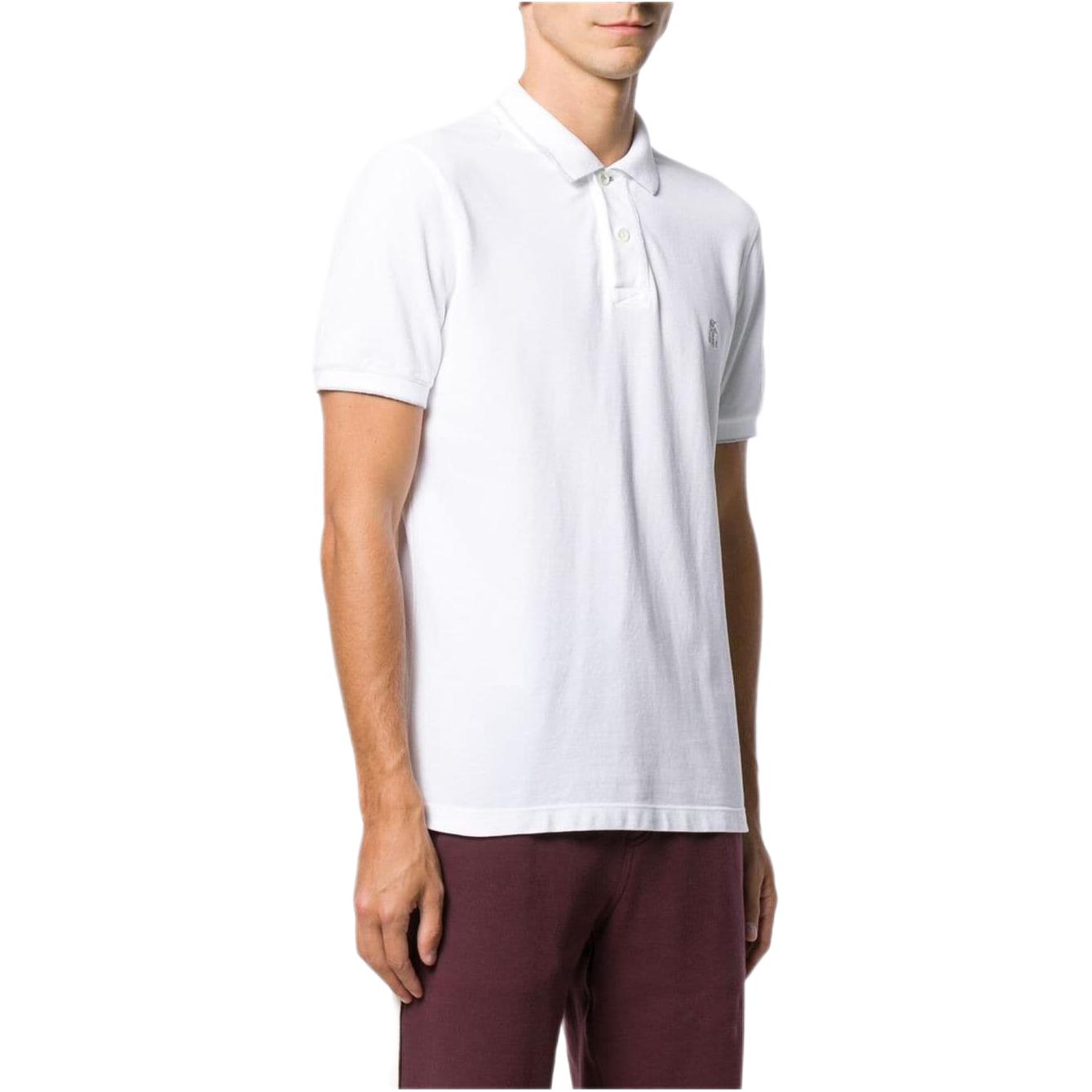 Brunello Cucinelli  Plain Logo Short-Sleeve Polo Shirt White M0T639779G-CT489