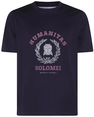 Brunello Cucinelli 紫色圓領字母印花T恤。 M0T718452-CLW24 Order Brunello Cucinelli 紫色圓領字母印花T恤。 M0T718452-CLW24