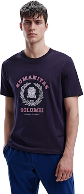 Brunello Cucinelli 紫色圓領字母印花T恤。 M0T718452-CLW24 Purchase Brunello Cucinelli 紫色圓領字母印花T恤。 M0T718452-CLW24