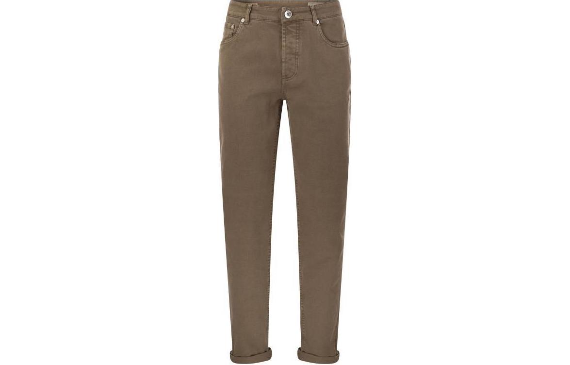 Brunello Cucinelli  Slim Fit Straight Leg Jeans Light Brown M277PD3210-C7403