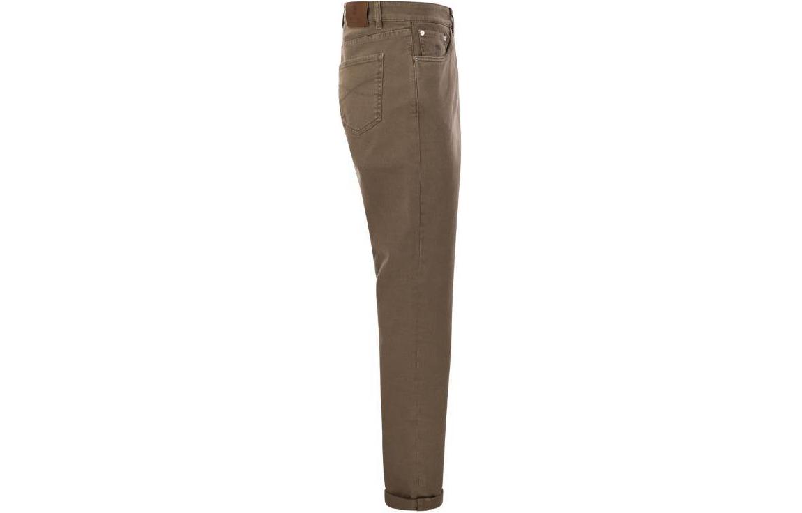 Shop Brunello Cucinelli 修身直筒牛仔褲 淺棕色 M277PD3210-C7403