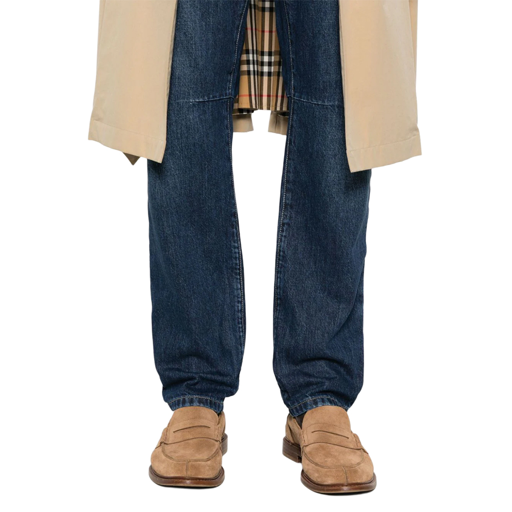 Details for Brunello Cucinelli 刺繡標誌靛藍色修身直筒牛仔褲 M241PX1290-C1468