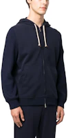 Purchase Brunello Cucinelli 藍色純色拉鍊連帽長袖毛衣 MTU239052G-CZO39