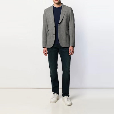 Brunello Cucinelli 藍色純色圓領針織毛衣 M2200100-CA058 Lookbook Brunello Cucinelli 藍色純色圓領針織毛衣 M2200100-CA058