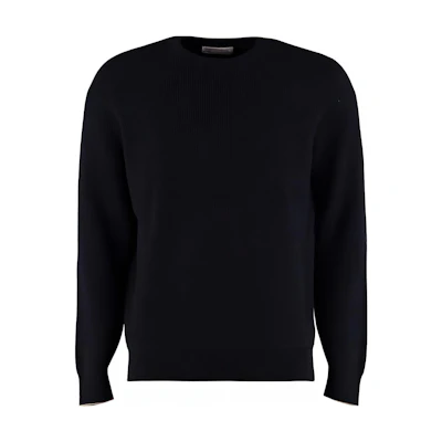 Brunello Cucinelli Solid Color Casual Crew Neck Knit Sweater Long Sleeve M2229510-CH101