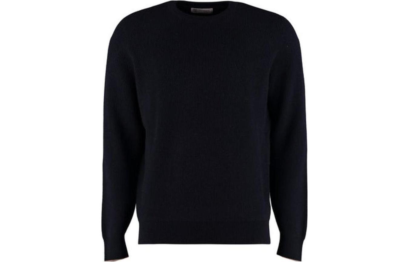 Brunello Cucinelli  Solid Color Casual Crew Neck Knit Sweater Long Sleeve M2229510-CH101 圖 2