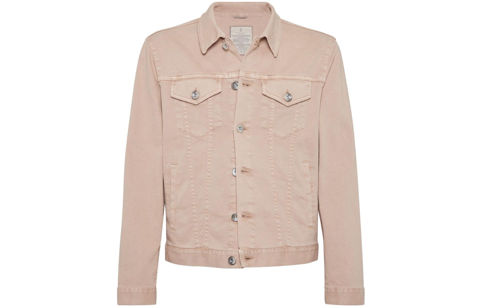 Order Brunello Cucinelli 淺棕色單寧外套 釦扣設計 M277P6900-C7400