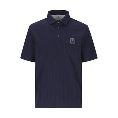 Brunello Cucinelli Solid Color Short Sleeve T-Shirt Cobalt Blue. MW8453937TC-CU66